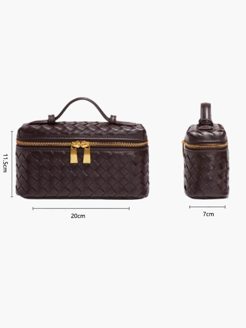 Tara Woven Handbag for Women - Structured Woven Purse - Image 9