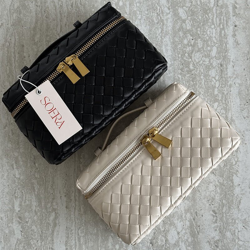 Tara Woven Handbag for Women - Structured Woven Purse - Image 3