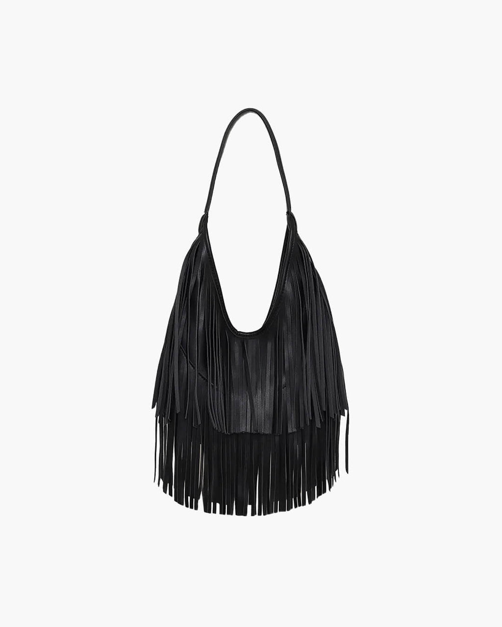Tatiana Tassel Hobo Shoulder Bag for Women - Soft PU Leather Everyday Handbag