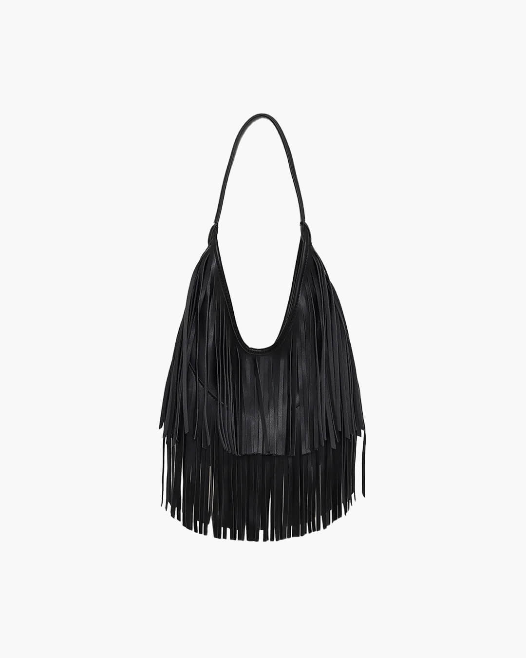 Tatiana Tassel Hobo Shoulder Bag for Women - Soft PU Leather Everyday Handbag
