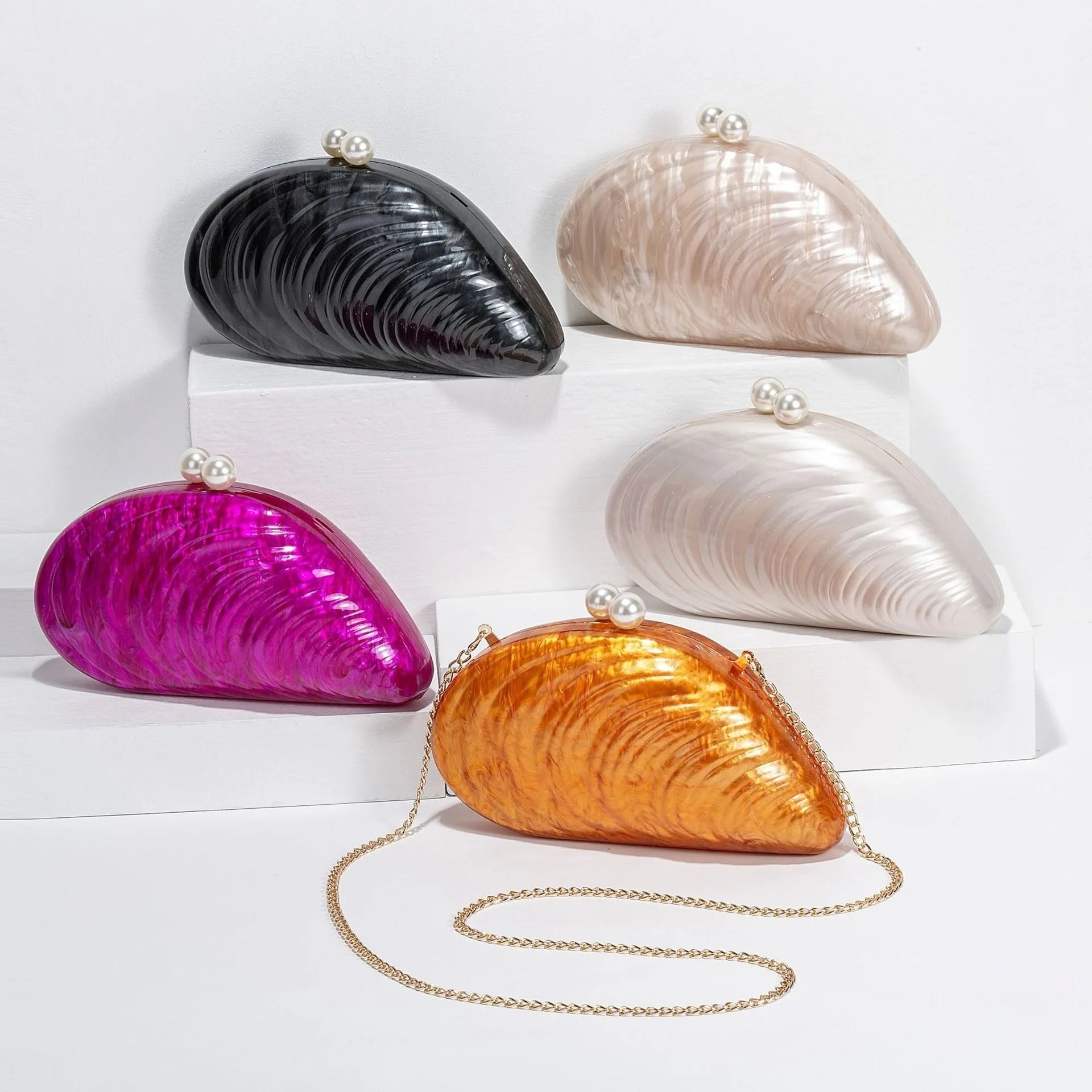 Valentina Shell-Shaped Clutch Purse - Women's Everyday Handbag - Image 7