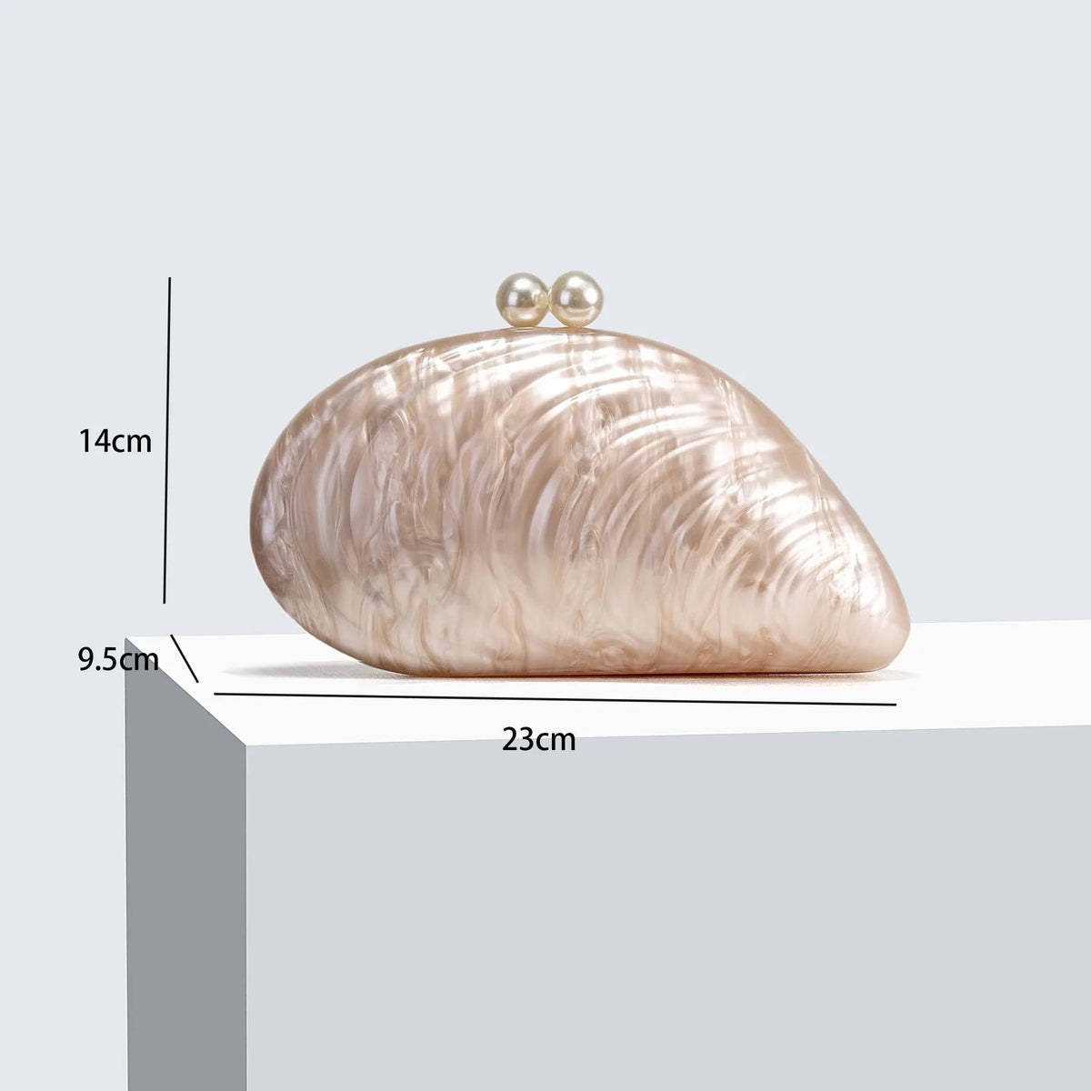 Valentina Shell-Shaped Clutch Purse - Women's Everyday Handbag - Image 8