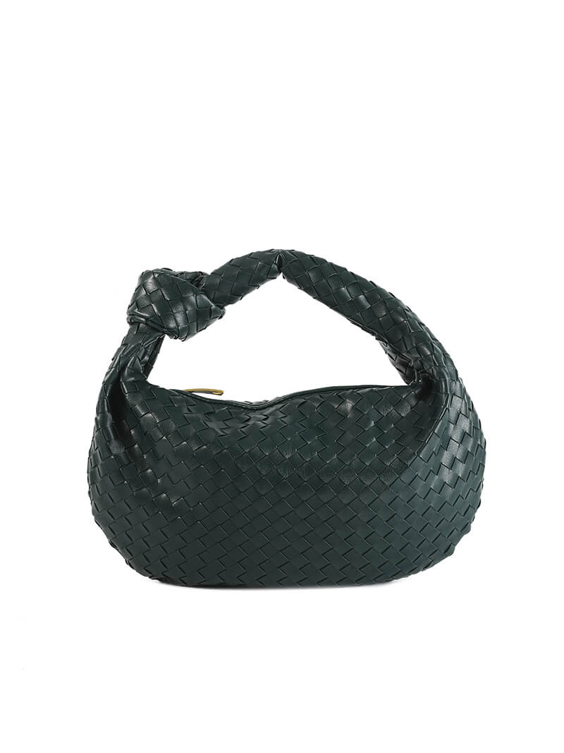 Medium Woven Handbag - Hand-Woven Minimalist Textured Bag - Image 9