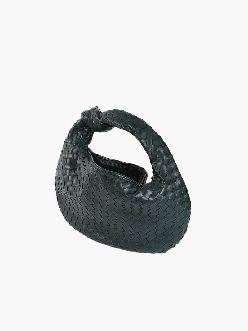 Medium Woven Handbag - Hand-Woven Minimalist Textured Bag - Image 10