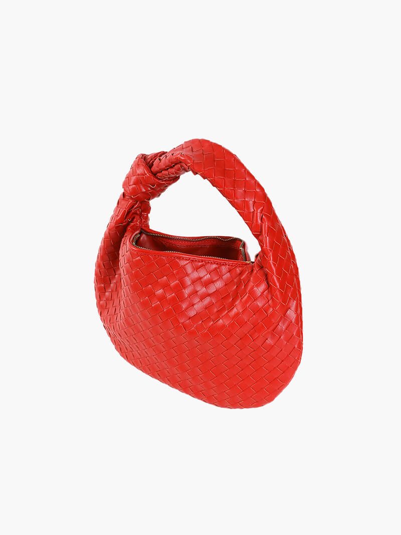 Medium Woven Handbag - Hand-Woven Minimalist Textured Bag - Image 12