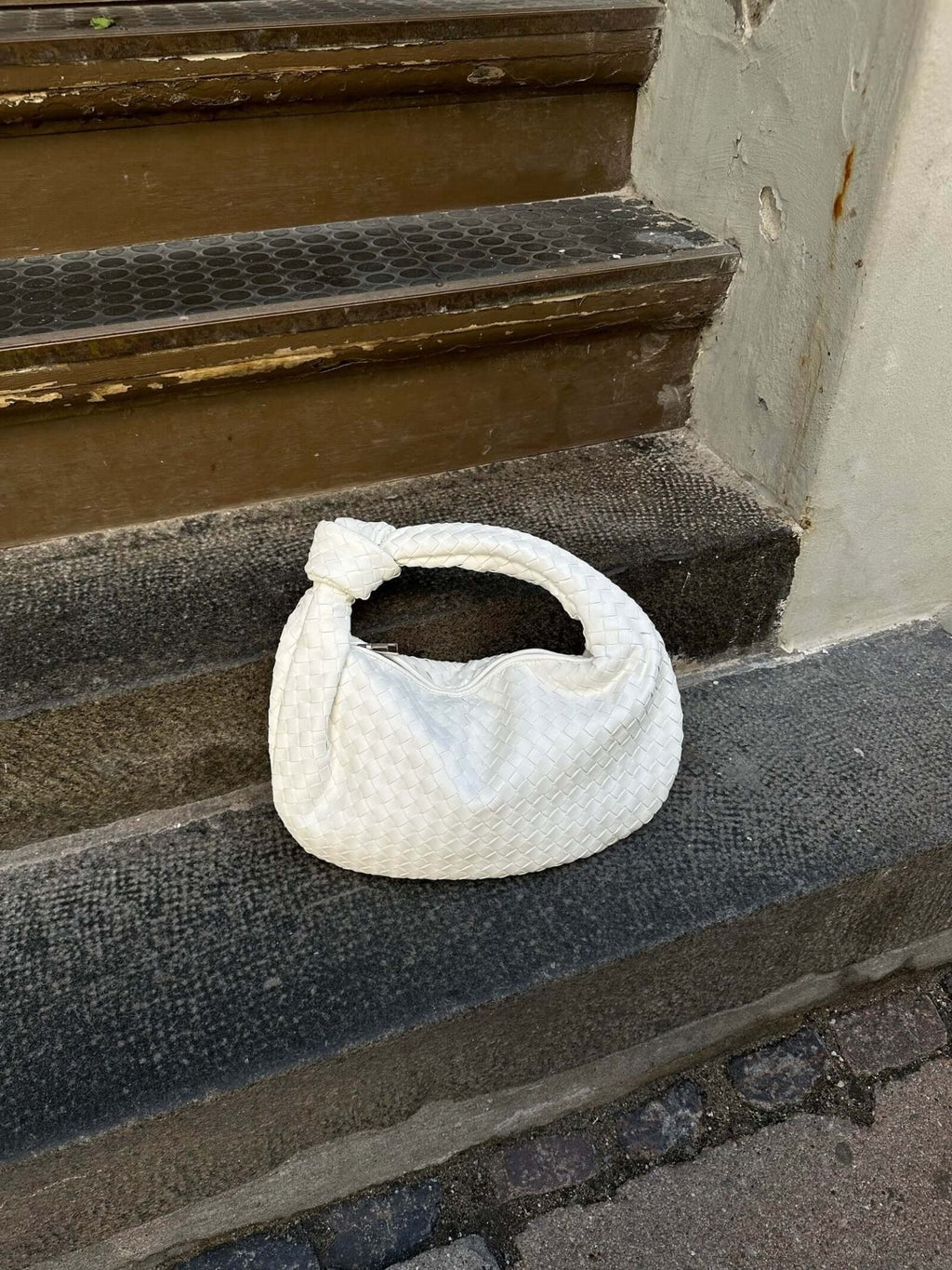 Medium Woven Handbag - Hand-Woven Minimalist Textured Bag - Image 18
