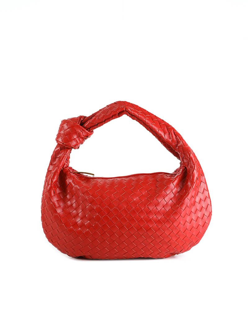 Medium Woven Handbag - Hand-Woven Minimalist Textured Bag - Image 11