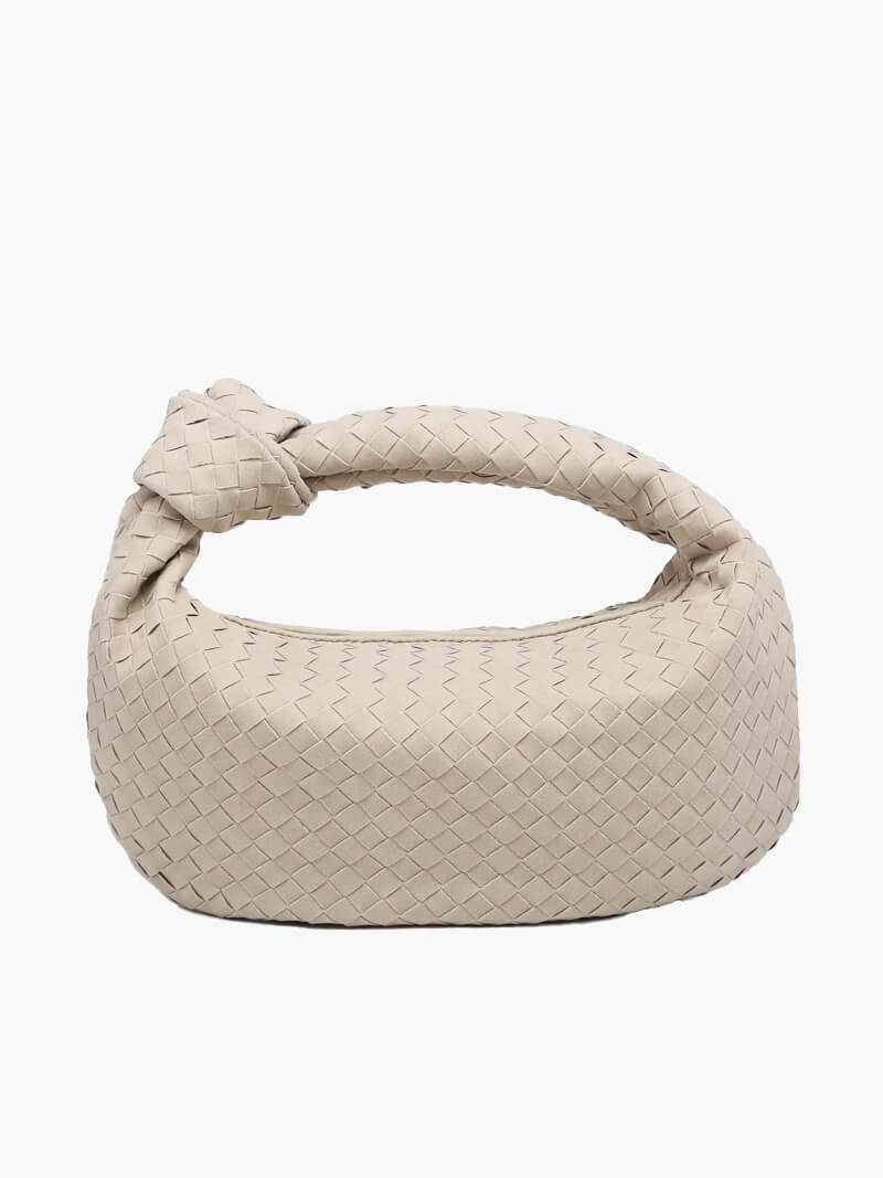 Woven Bag Medium Suede - Medium Woven Shoulder Handbag