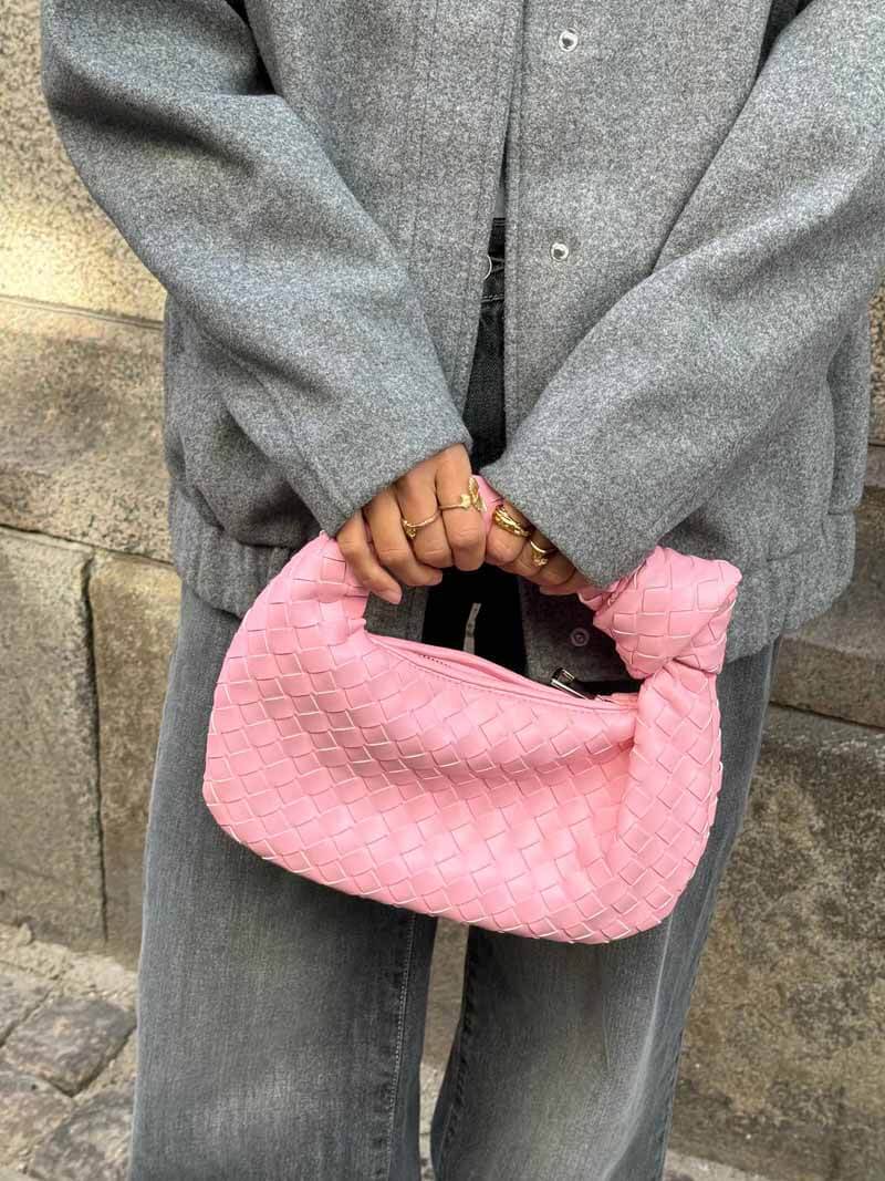 Woven Mini Handbag - Structured Small Evening Handbag - Image 8