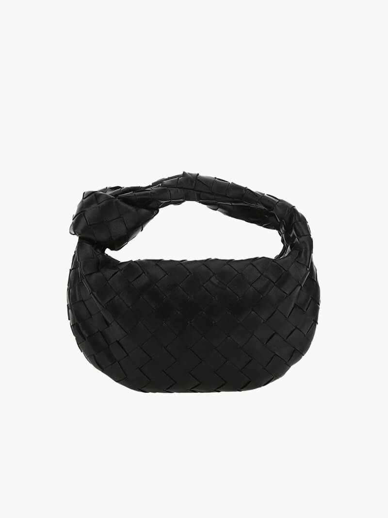 Woven Mini Handbag - Structured Small Evening Handbag