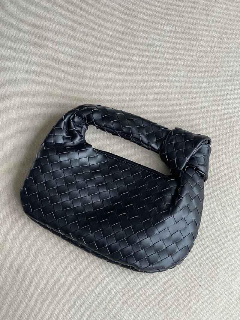 Woven Mini Handbag - Structured Small Evening Handbag - Image 6