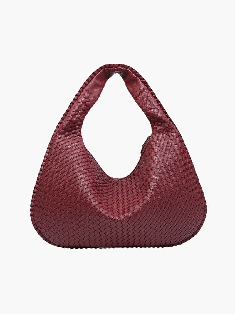 Woven Bag XL Oversized Woven Handbag - Lattice Detail Everyday Tote - Image 5