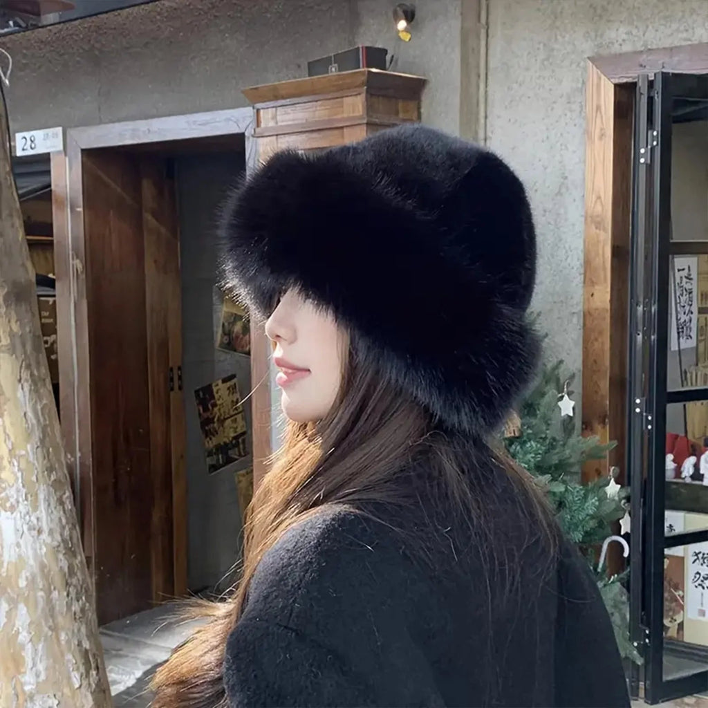 Tracy Women's Faux Fur Hat - Fluffy Winter Beanie for Cold Weather - Image 15
