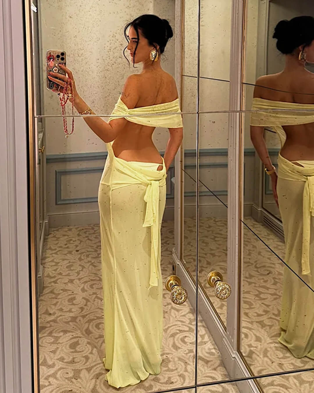 Leah Backless Mesh Maxi Dress - Elegant Occasion Dress for Women - Image 7