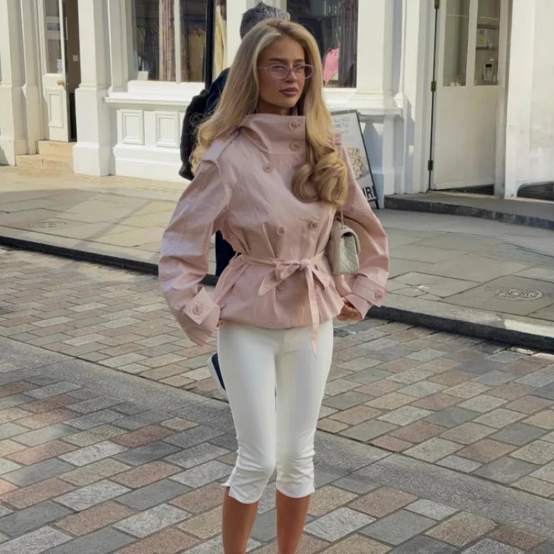 Amy Belted Trench Jacket - Women's Everyday Outerwear - Image 3