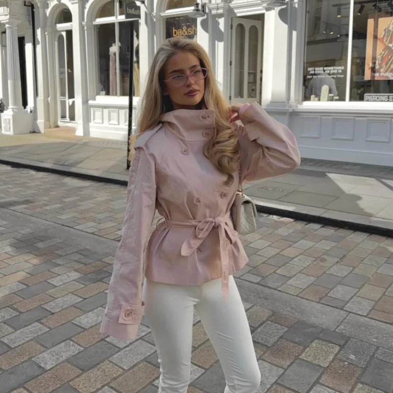 Amy Belted Trench Jacket - Women's Everyday Outerwear - Image 4