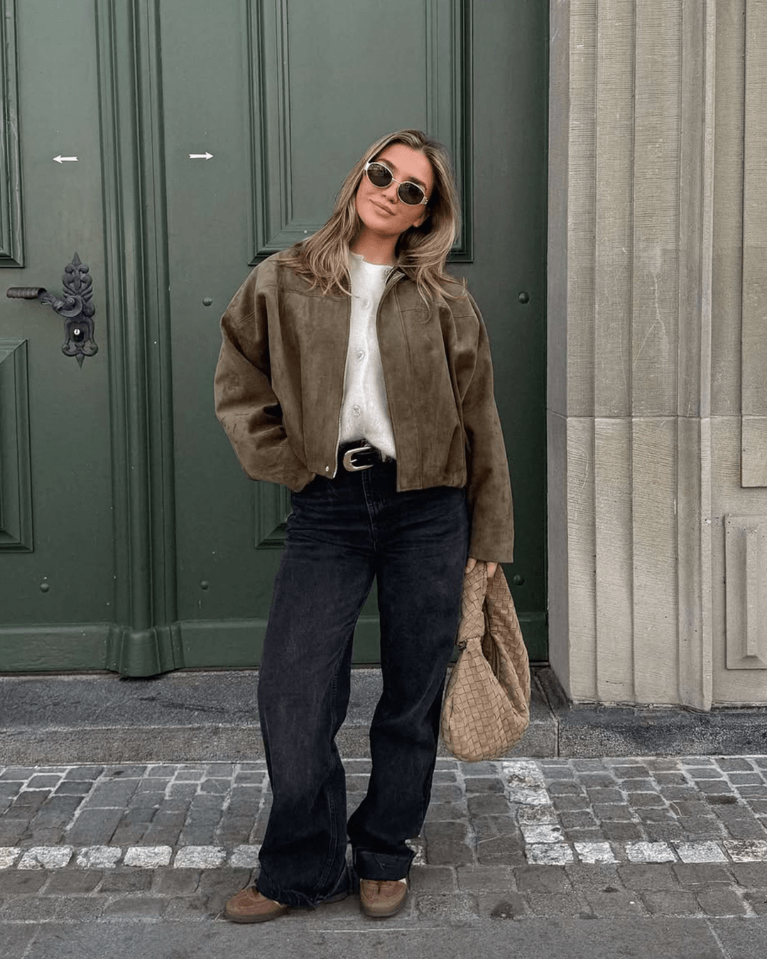 Constance Faux Suede Bomber Jacket - Women's Everyday Outerwear - Image 9