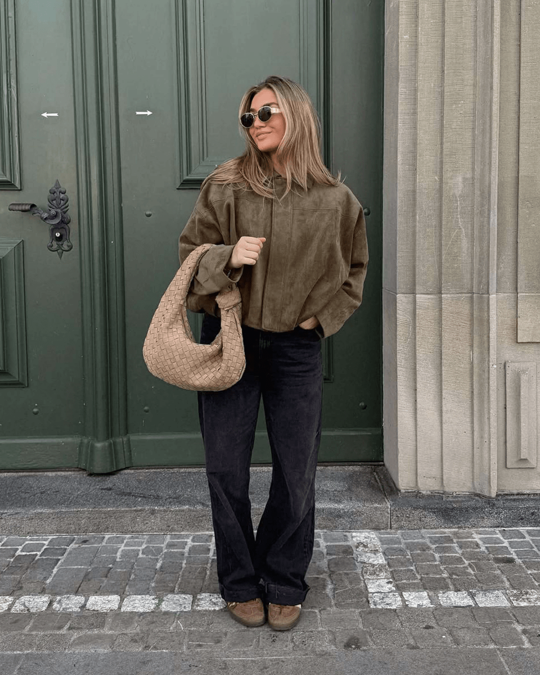 Constance Faux Suede Bomber Jacket - Women's Everyday Outerwear - Image 8