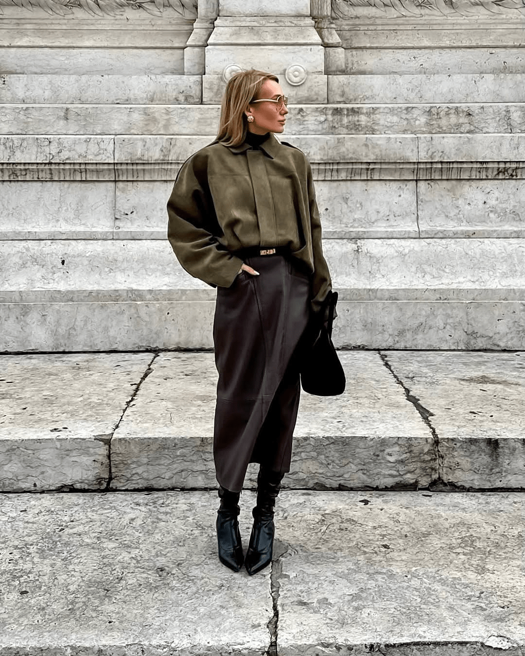 Constance Faux Suede Bomber Jacket - Women's Everyday Outerwear - Image 10