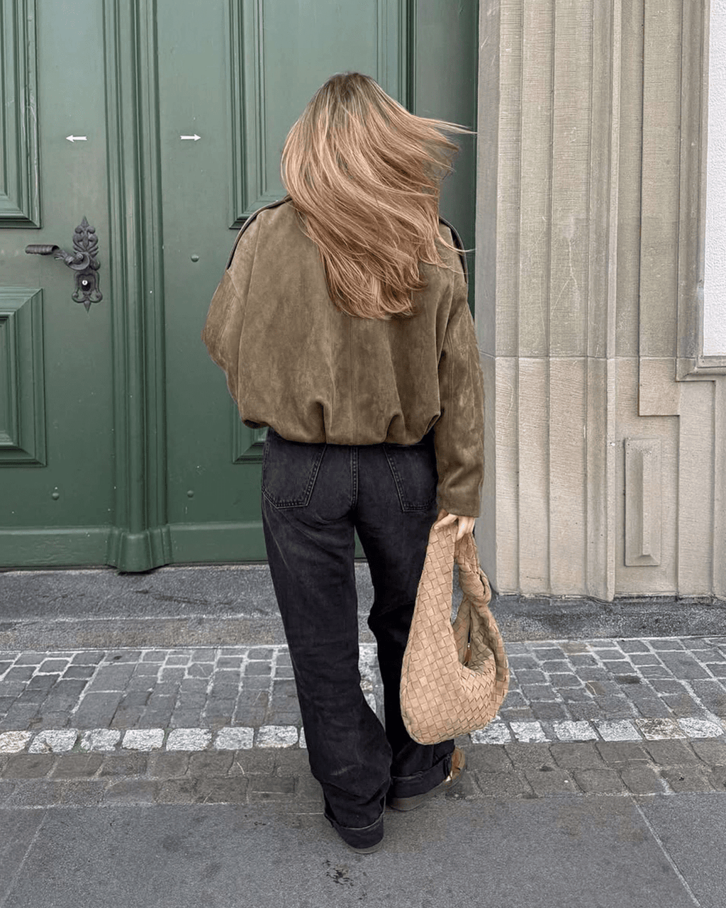 Constance Faux Suede Bomber Jacket - Women's Everyday Outerwear - Image 14