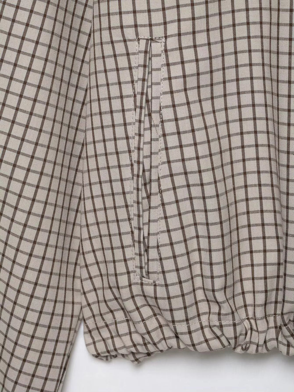 Daniela Plaid Hooded Cropped Jacket - Women's Everyday Outerwear - Image 8