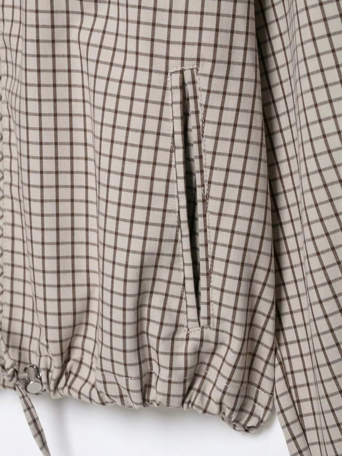Daniela Plaid Hooded Cropped Jacket - Women's Everyday Outerwear - Image 7