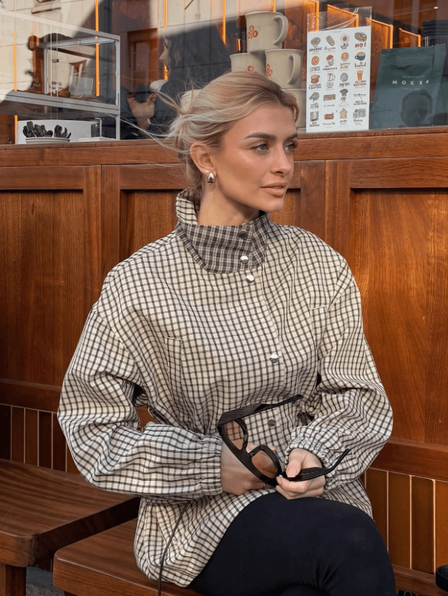 Daniela Vintage Plaid Waist-Cinched Jacket - Women's Everyday Outerwear - Image 4