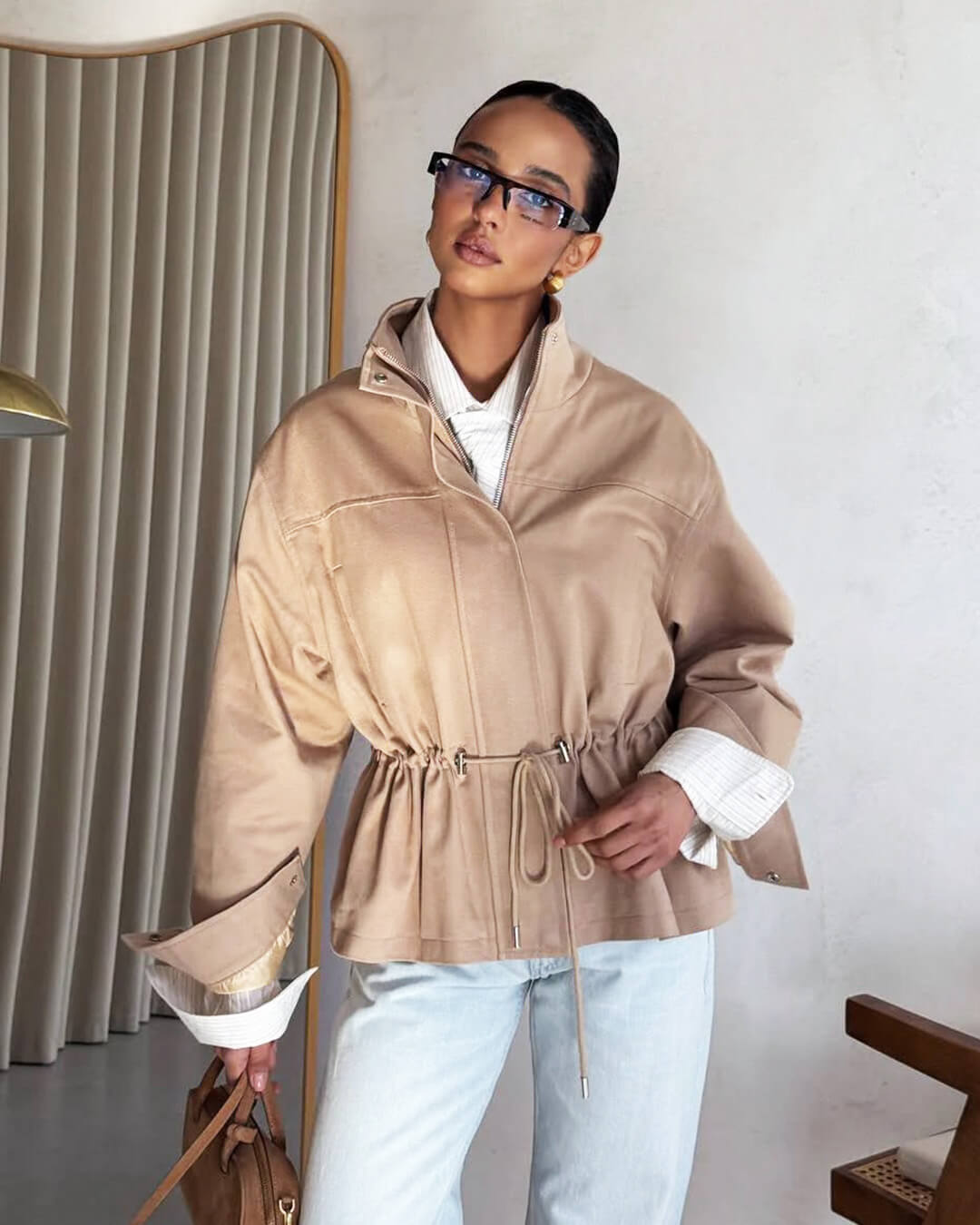 Esther Stand Collar Jacket - Women's Everyday Outerwear - Image 8