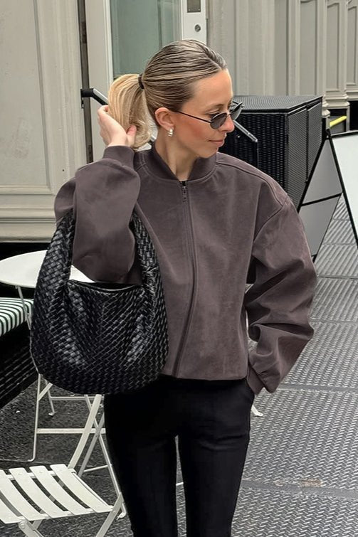 Ilse Suede Bomber Jacket - Women's Everyday Outerwear
