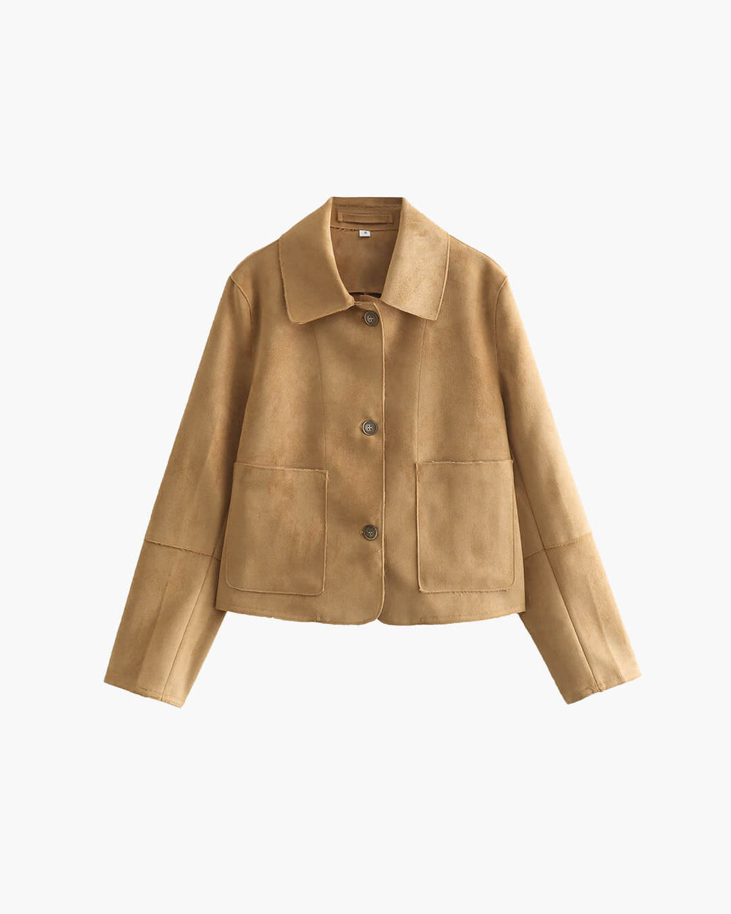 Jane Faux Suede Cropped Jacket - Women's Everyday Outerwear - Image 3