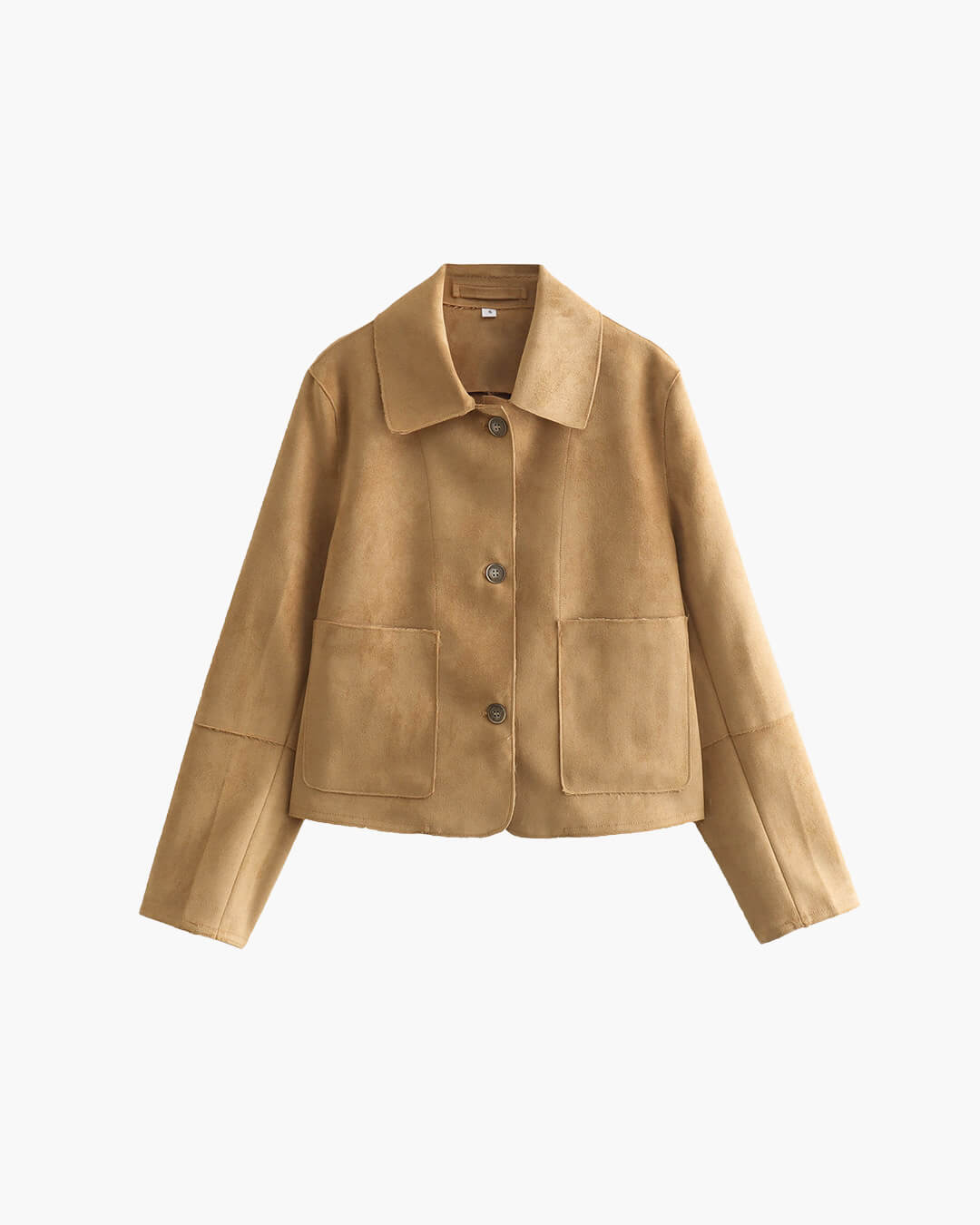 Jane Faux Suede Cropped Jacket - Women's Everyday Outerwear - Image 3