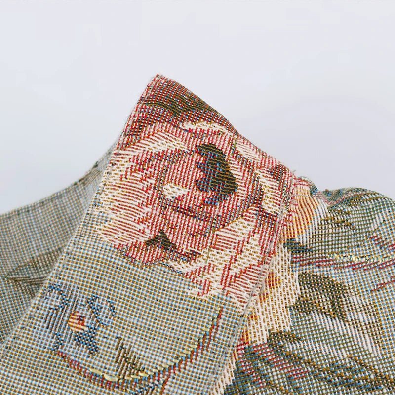 Laura Vintage Jacquard Cropped Jacket - Women's Everyday Outerwear - Image 5