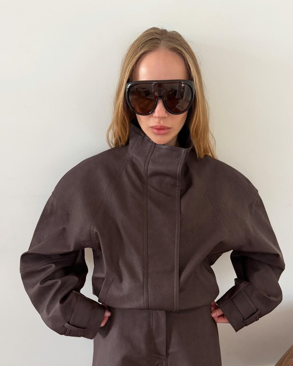 Linda Faux Suede Zip Jacket - Women's Everyday Outerwear - Image 7