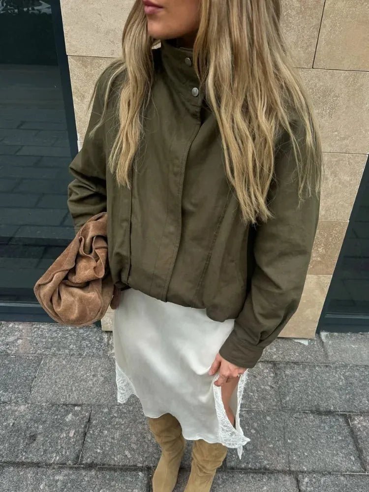 Margot Buckle Belted Bomber Jacket - Women's Everyday Outerwear - Image 2