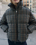 Monica Plaid Puffer Jacket - Women's Everyday Outerwear - Image 2