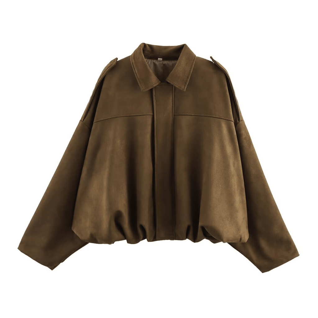 Nina Vintage Khaki Suede Jacket - Women's Everyday Outerwear - Image 4