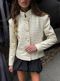 Nora Military Napoleon Leather Jacket - Women's Everyday Outerwear