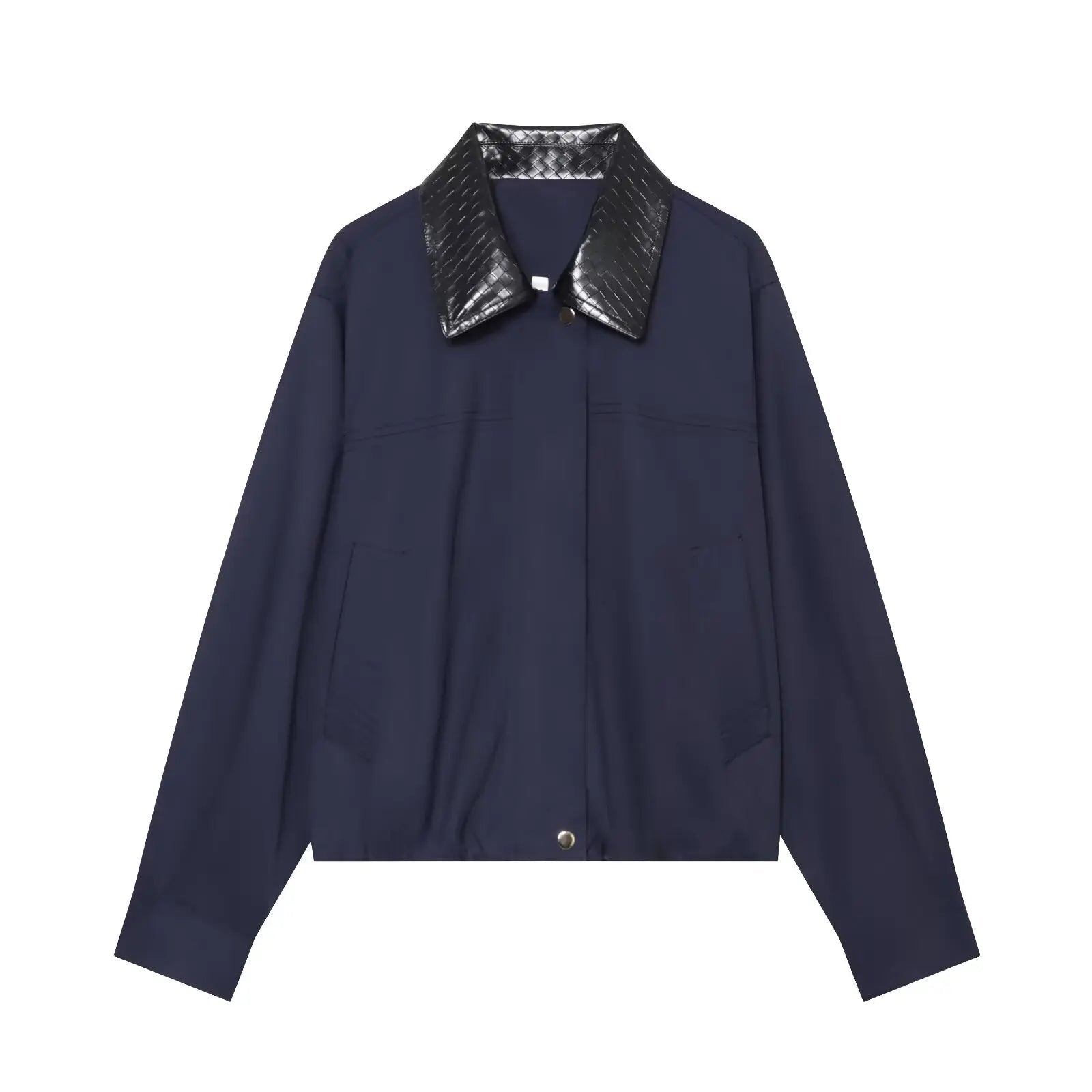 Olivia Contrast Collar Bomber Jacket - Women's Everyday Outerwear - Image 4
