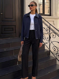 Olivia Contrast Collar Bomber Jacket - Women's Everyday Outerwear - Image 3