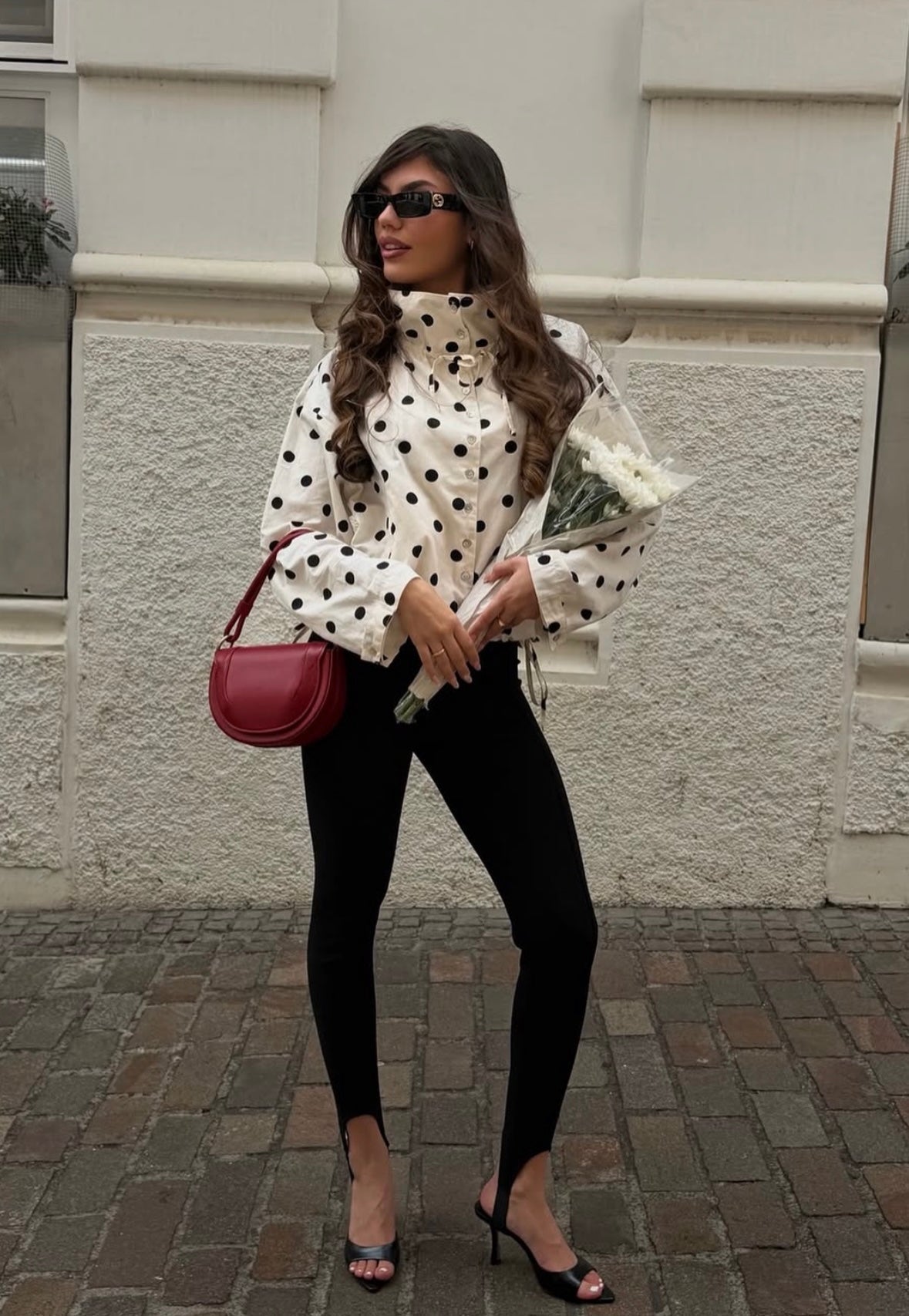 Presley Polka Dot Puff Sleeve Jacket - Women's Everyday Outerwear - Image 7