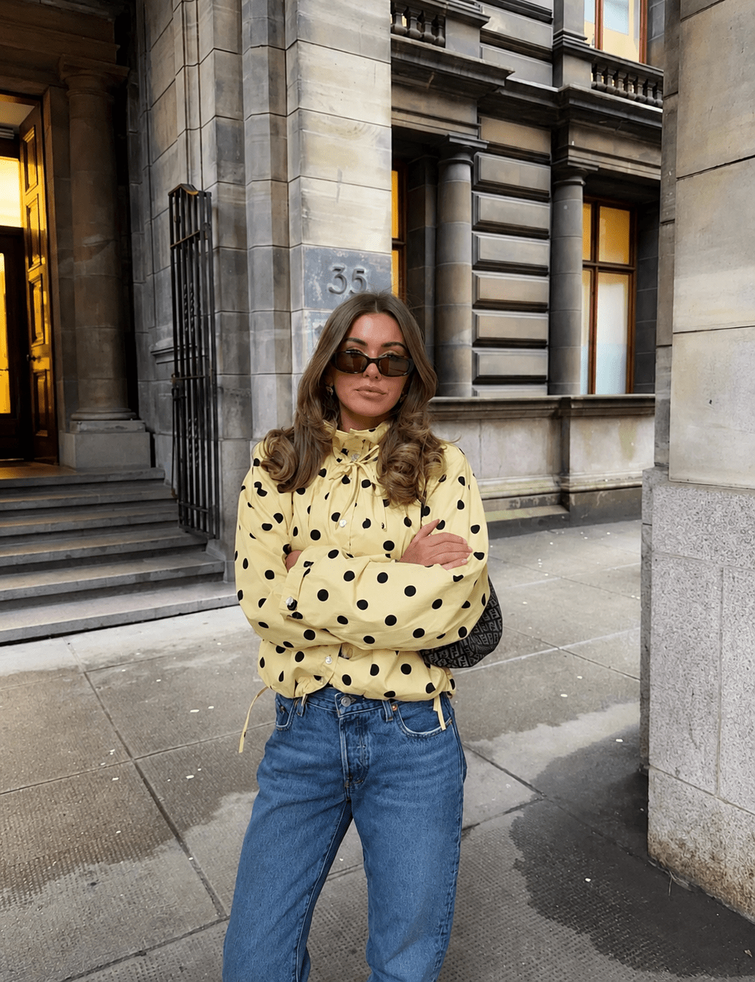 Presley Polka Dot Puff Sleeve Jacket - Women's Everyday Outerwear