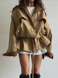 Rebecca Contrast Collar Windbreaker Jacket - Women's Everyday Outerwear