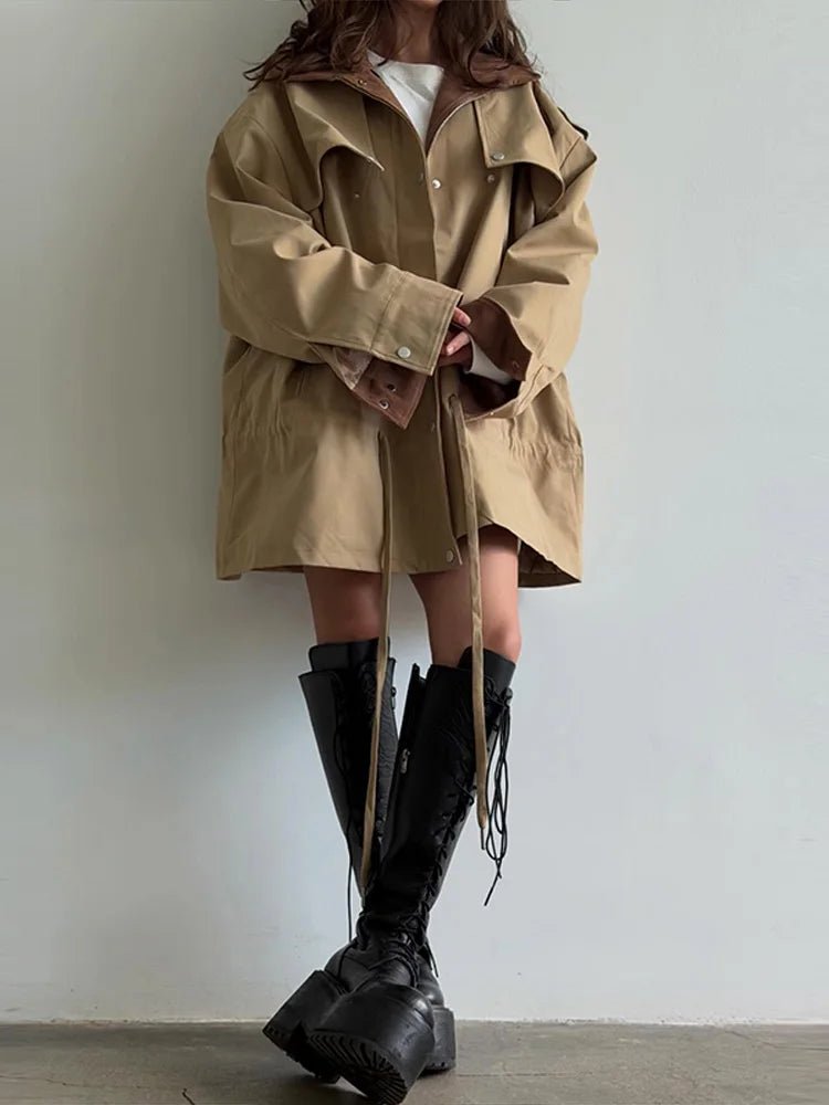 Rebecca Contrast Collar Windbreaker Jacket - Women's Everyday Outerwear - Image 3