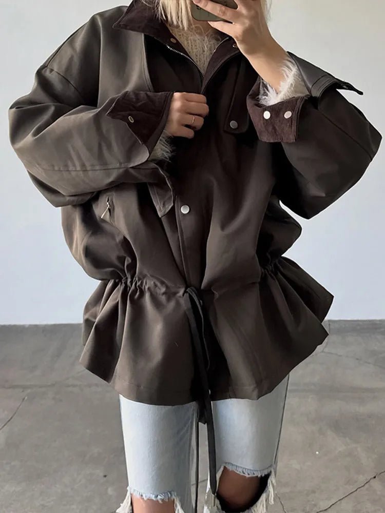 Rebecca Contrast Collar Windbreaker Jacket - Women's Everyday Outerwear - Image 6