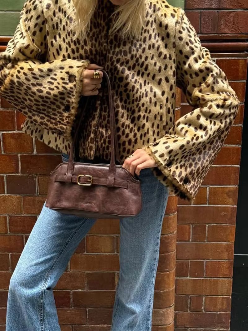 Rebecca Leopard Faux Fur Jacket - Women's Everyday Outerwear - Image 6