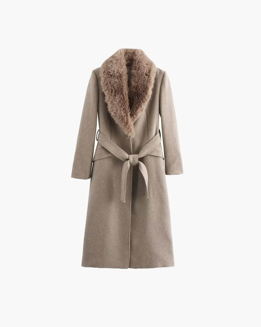 Flora Faux Fur Collar Maxi Coat - Women's Fall and Winter Outerwear