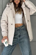 Adele Hooded Windbreaker Jacket - Women's Fall and Winter Outerwear - Image 2