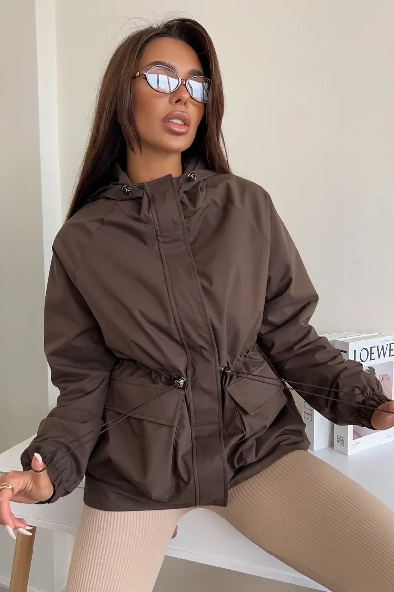 Adelia Waterproof Hooded Jacket - Women's Fall and Winter Outerwear - Image 4