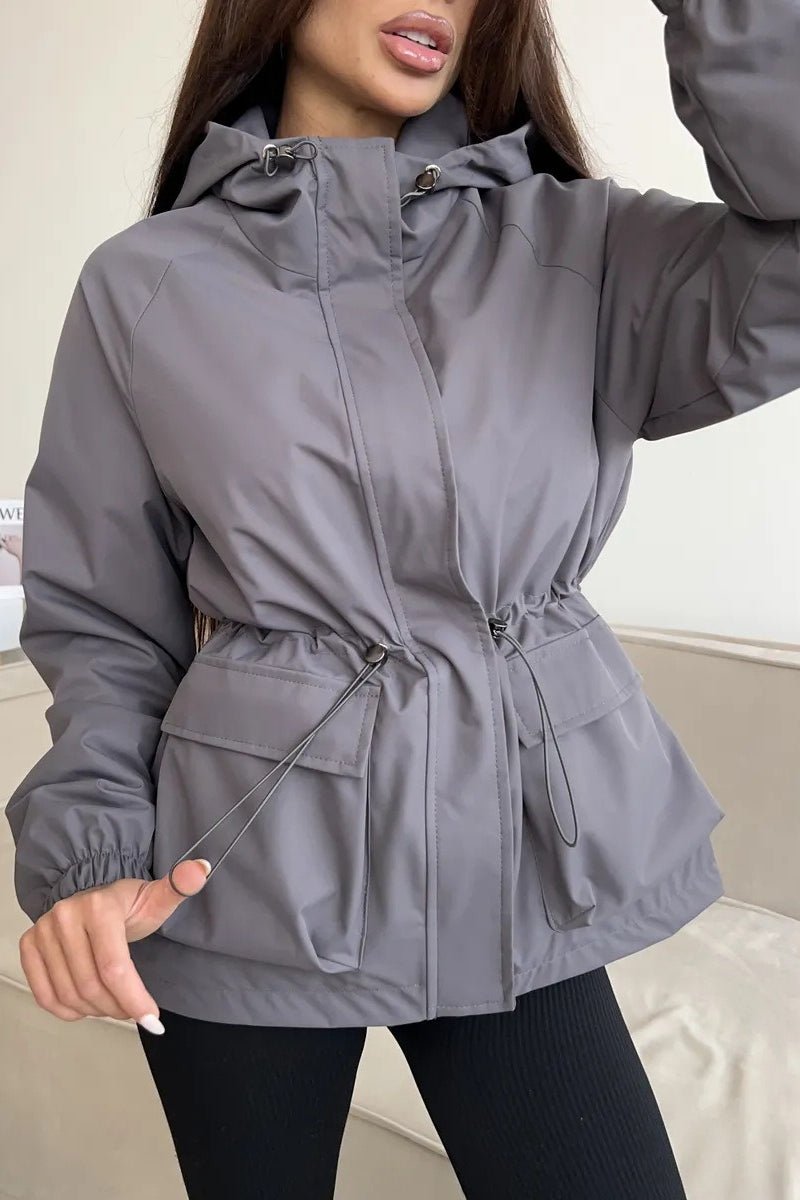 Adelia Waterproof Hooded Jacket - Women's Fall and Winter Outerwear - Image 2