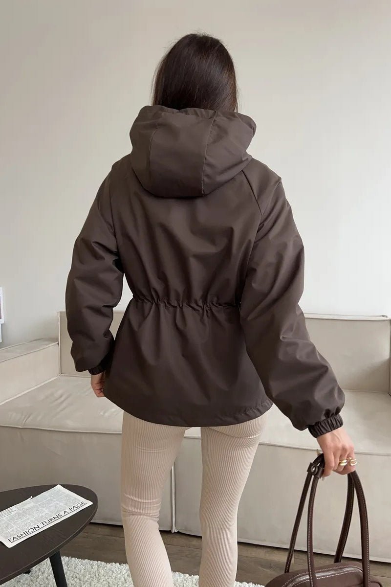 Adelia Waterproof Hooded Jacket - Women's Fall and Winter Outerwear - Image 7